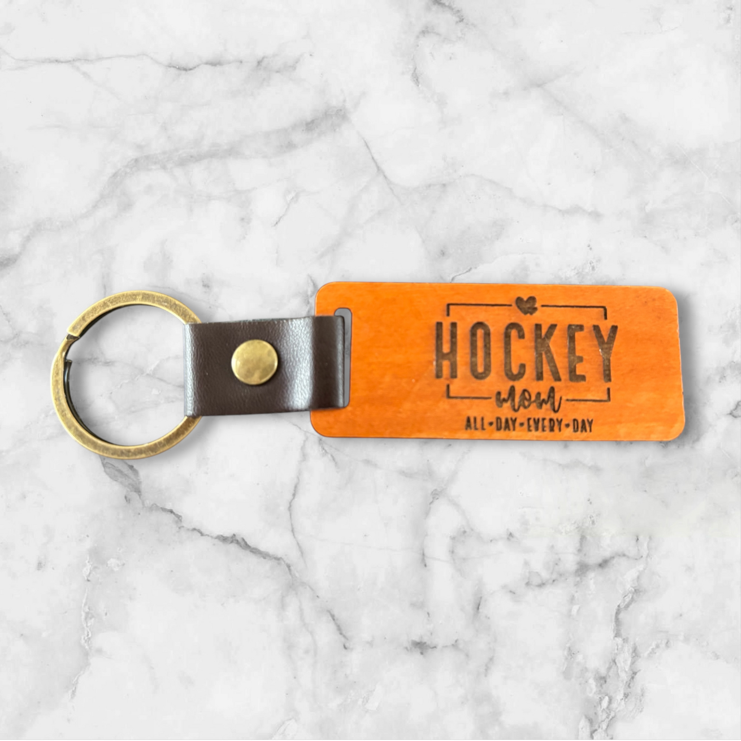Hockey Mom All Day Every Day Keychain