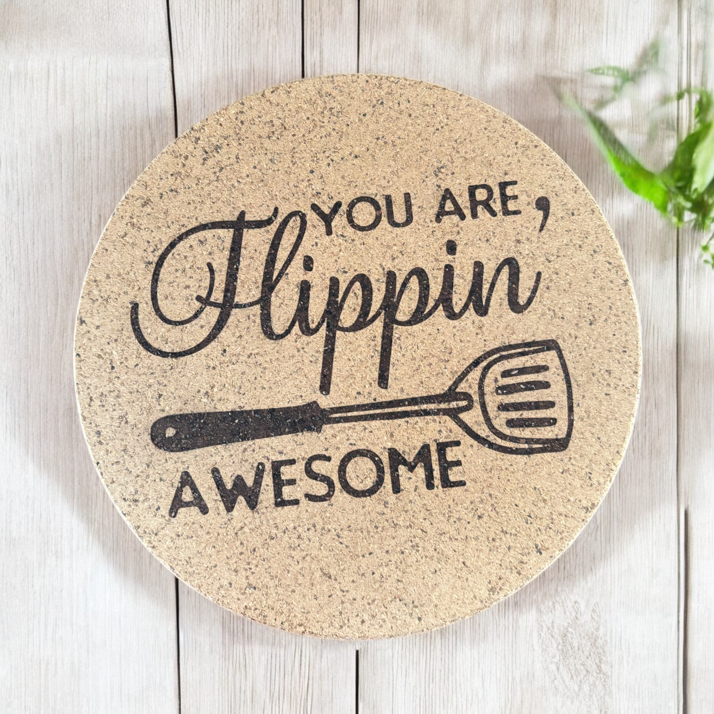 You are, Flippin Awesome cork pot holder/trivet