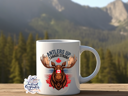 Antlers up Canada strong mug