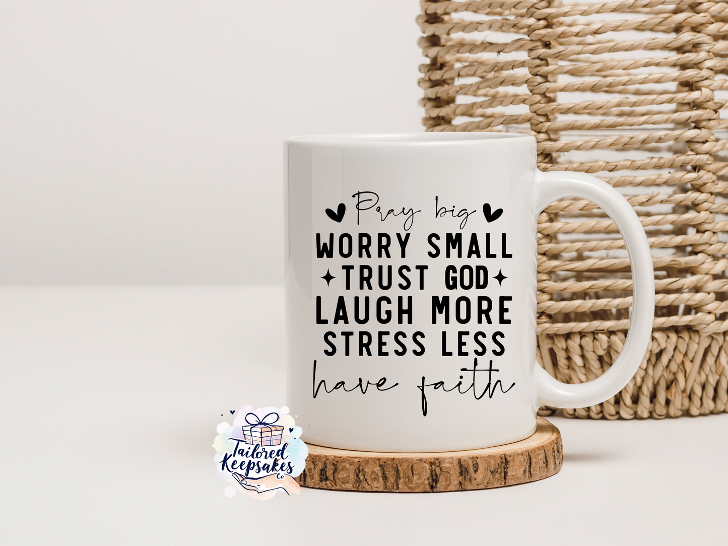 Pray big, have faith mug