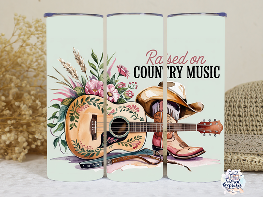 Raised on Country Music tumbler