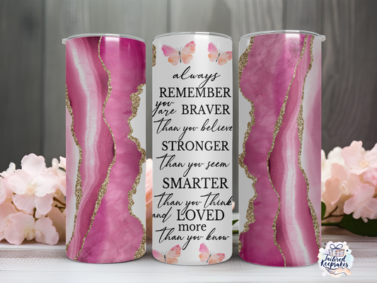 Always remember that you are... inspirational words tumbler