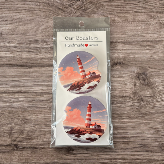 Lighthouse Car Coasters