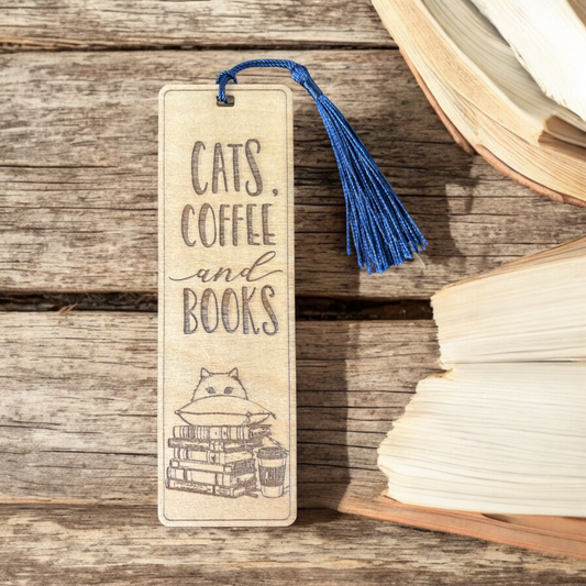 Cats, Coffee and Books Bookmark