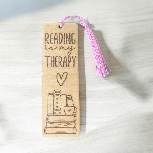 Reading is my Therapy Bookmark